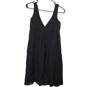 Vintage Priscilla of Boston black satin sleeveless midi dress